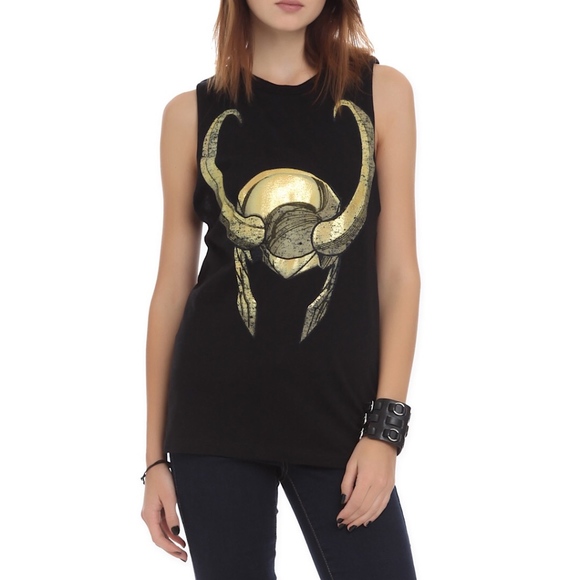 Marvel Tops - XL Marvel Loki Helmet muscle tank